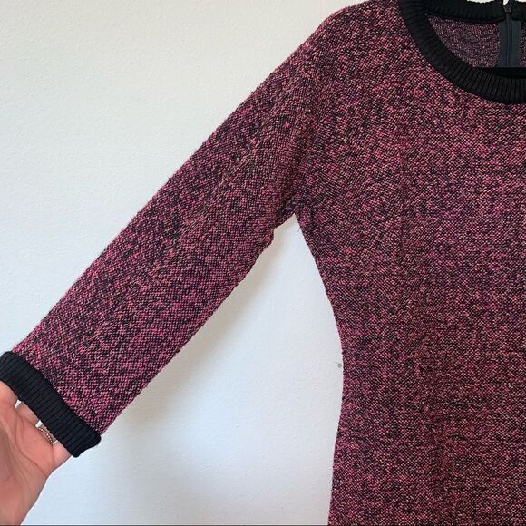 VICKYTIEL Tweed 3/4 Sleeve Straight Sheath Dress - Picture 2 of 8